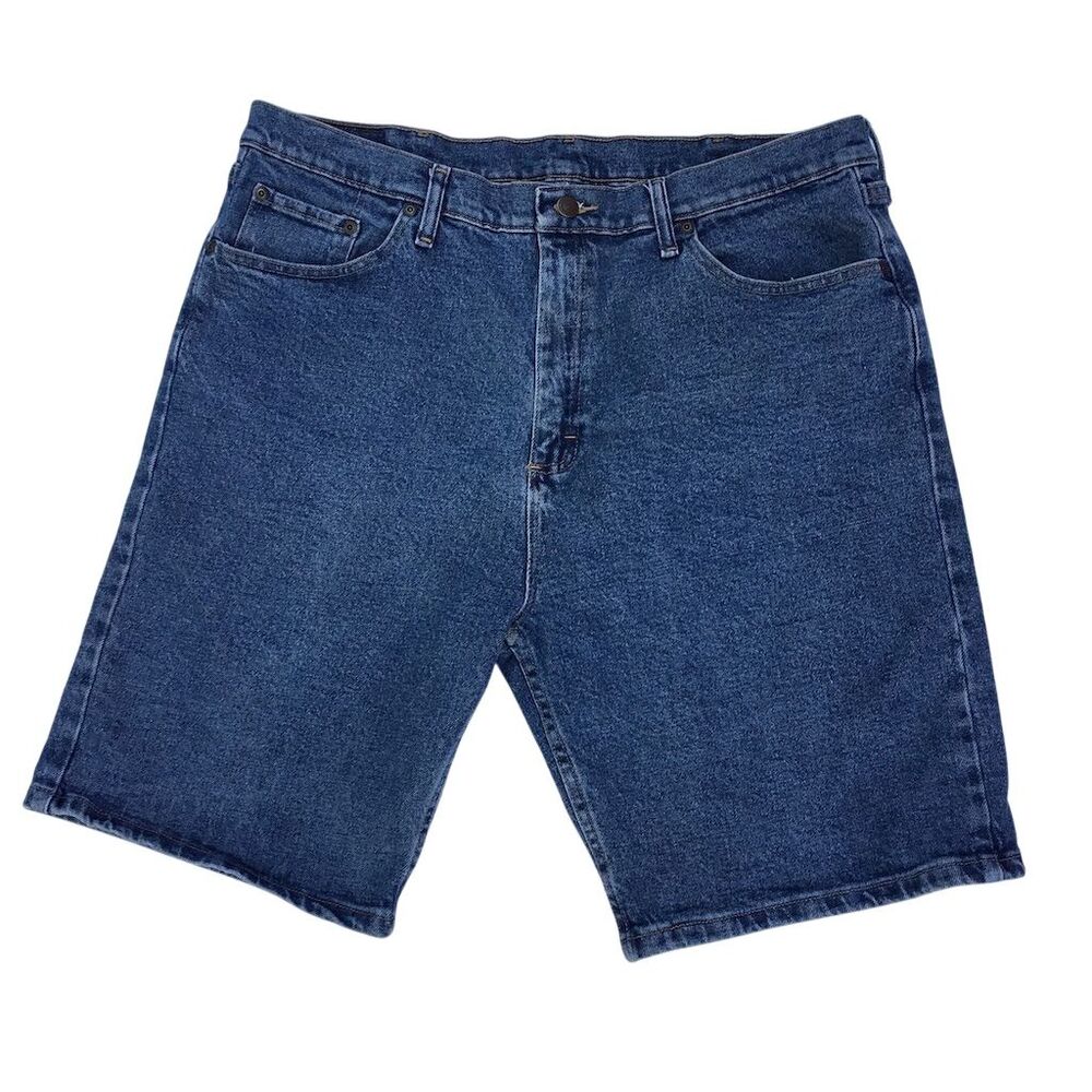 Wrangler Men's Bermuda Denim Shorts Blue Size 38 Casual Relaxed Fit